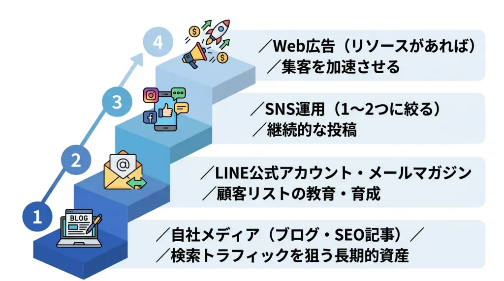 個人・小規模事業者が優先すべきチャネル戦