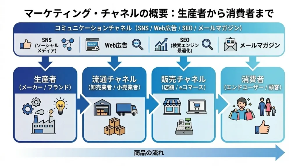 マーケティングチャネル全体像